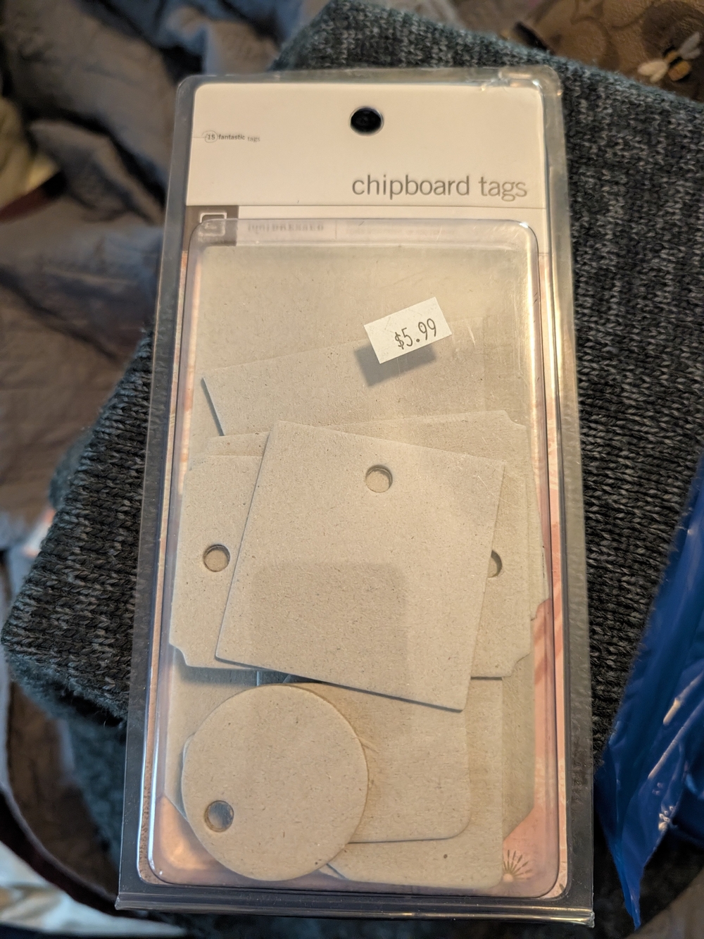 Chipboard Tags - Natural Gray Pack